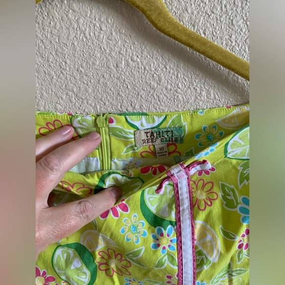 Y2K fruit Tahiti Reef Club Lime Skort 🌴 - Picture 4 of 9